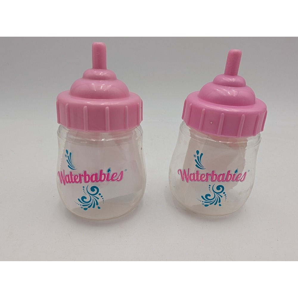 Waterbabies Doll Bottles Pink Clear Lot of 2 Accessories Water Babies